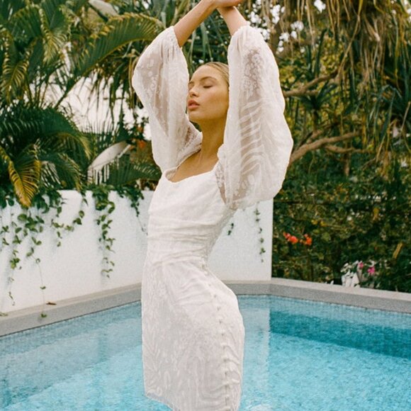 NWT Sabo Luxe - Favela Drape Dress.  SZ XS - Picture 2 of 7